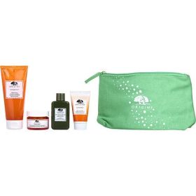 Origins by Origins Gift of Glow Set: Mega-Mushroom Soothing Treatment Lotion 50ml + GinZing Gel Moisturizer 30ml + GinZing Glow Brightening Serum 30ml